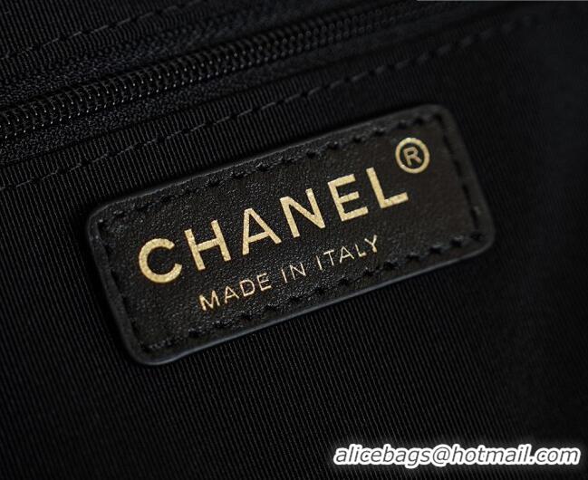 Best Quality Chanel Calfskin Leather Shopping Bag CH020402 Black 2026