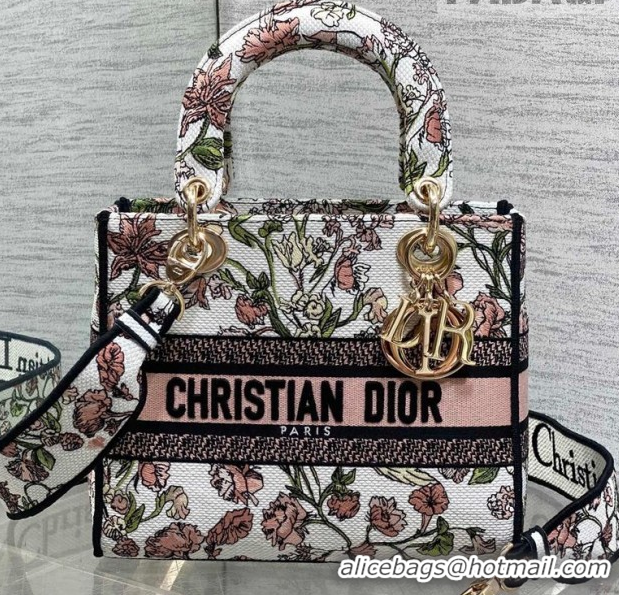 Grade Quality Dior Medium Lady D-Lite Bag in Pink Multicolor Millefiori Embroidery 0126065 2026
