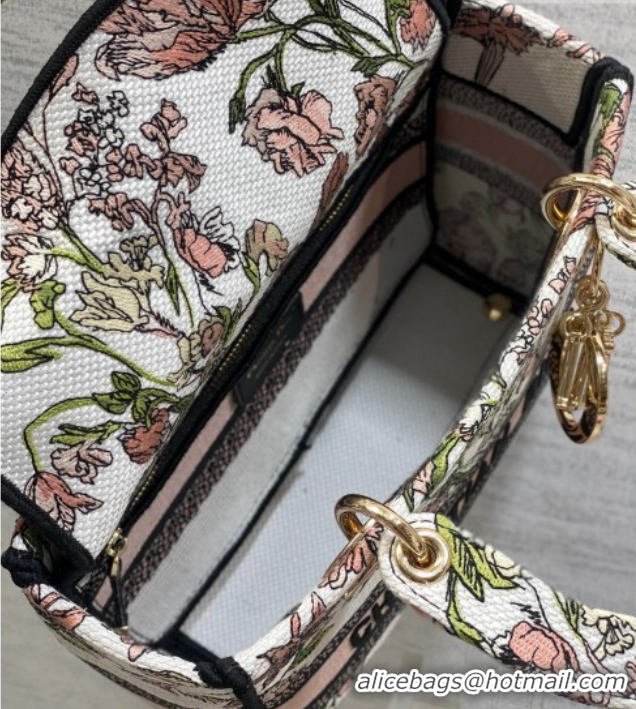 Grade Quality Dior Medium Lady D-Lite Bag in Pink Multicolor Millefiori Embroidery 0126065 2026