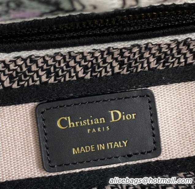 Pretty Style Dior Medium Lady D-Lite Bag in Latte White Butterflies & Iris Purple Embroidery 0126066 2026