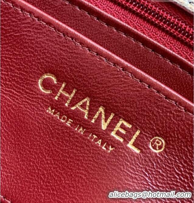 Buy Cheap Chanel Chevron Lambskin Leather Flap Top Handle Bag AS6044 Silver 2026