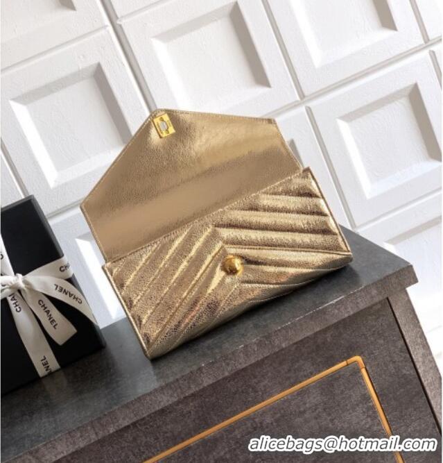 Super Quality Chanel Chevron Lambskin Leather Flap Top Handle Bag AS6044 Gold 2026