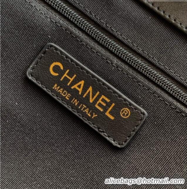 Top Quality Chanel Calfskin Leather Shopping Bag CH020404 Black 2026