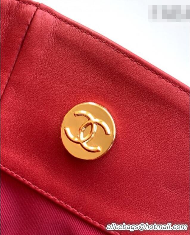 Trendy Design Chanel Calfskin Leather Shopping Bag CH020404 Red 2026
