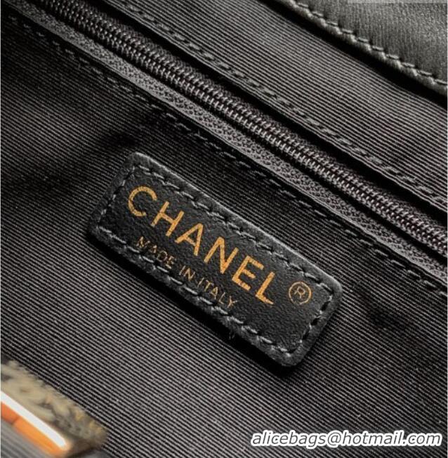 Free Shipping Chanel Calfskin Leather Bucket Bag with Gold-Tone Charm CH020405 Black 2026