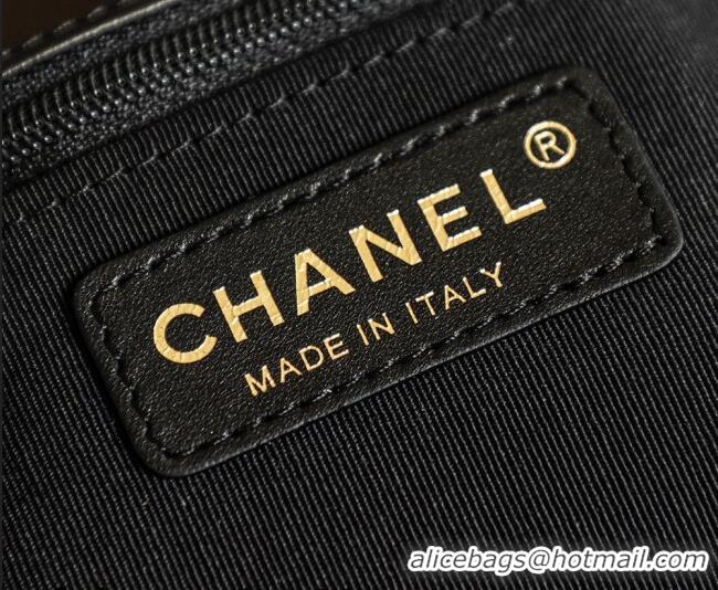Most Popular Chanel Calfskin Leather Flap Bag with Gold-Tone Charm CH020405 Black 2026