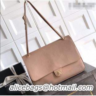 Top Design Chanel Grained Calfskin Leather Flap Bag CH020405 Light Khaki 2026