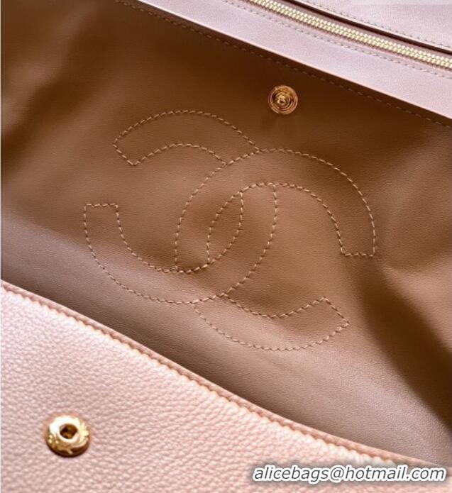 Top Design Chanel Grained Calfskin Leather Flap Bag CH020405 Light Khaki 2026