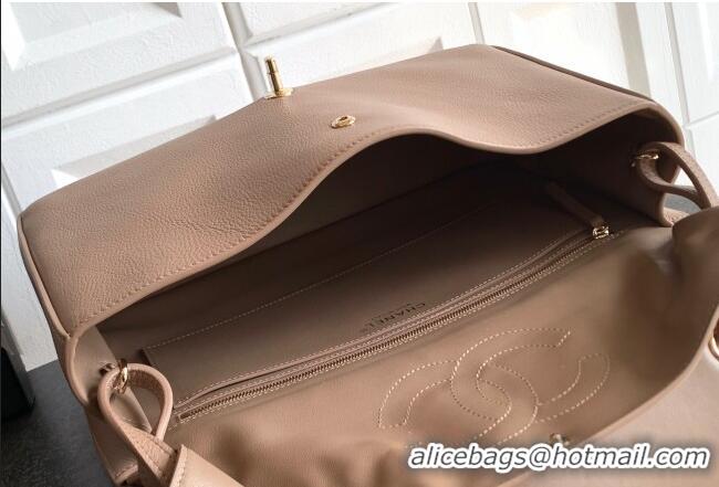 Top Design Chanel Grained Calfskin Leather Flap Bag CH020405 Light Khaki 2026