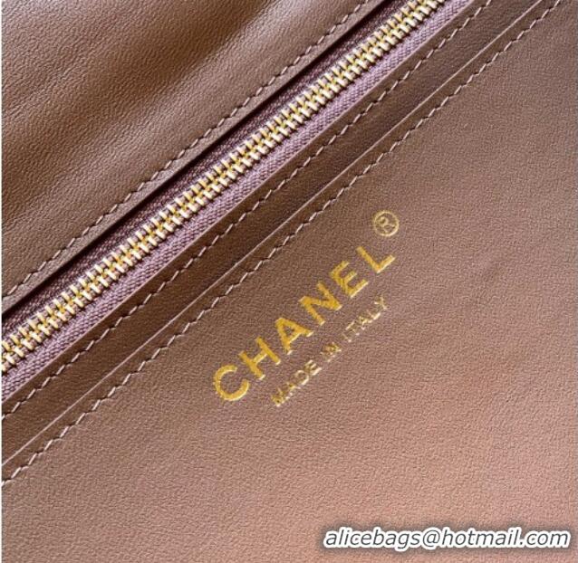 Top Design Chanel Grained Calfskin Leather Flap Bag CH020405 Light Khaki 2026