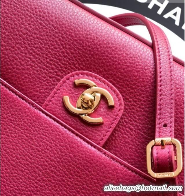 Best Quality Chanel Grained Calfskin Leather Flap Bag CH020405 Red 2026