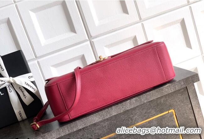 Best Quality Chanel Grained Calfskin Leather Flap Bag CH020405 Red 2026