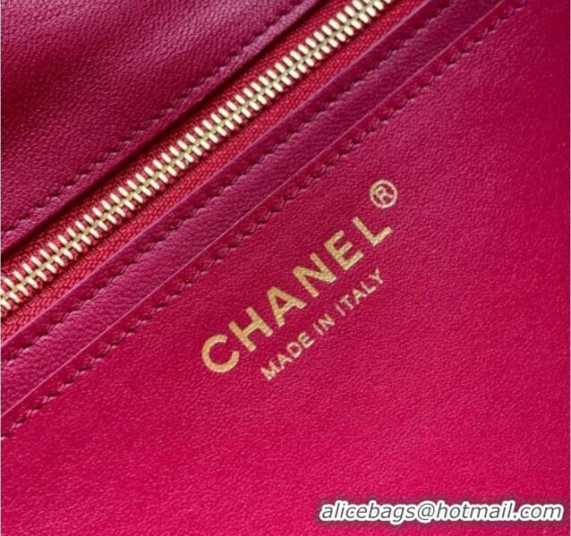 Best Quality Chanel Grained Calfskin Leather Flap Bag CH020405 Red 2026