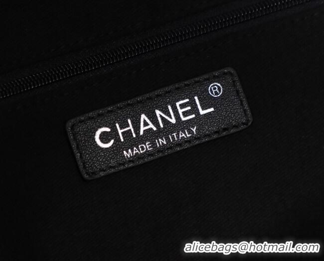 Reasonable Price Chanel Calfskin Leather & Studs Shopping Bag AS8011 Black/Silver 2026