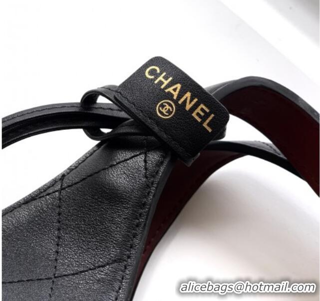 Good Quality Chanel Calfskin Leather Hobo Bag with Tassel Charm CH020406 Black 2026