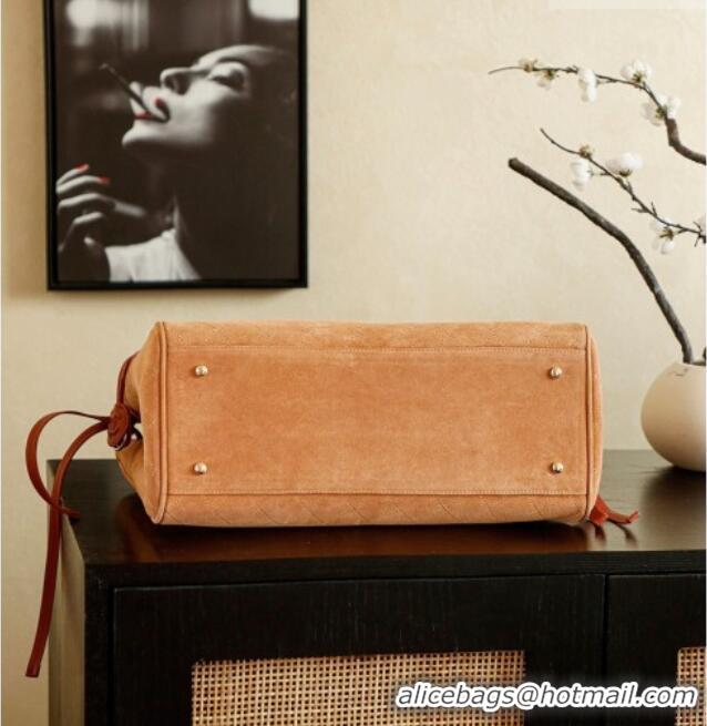 Traditional Discount Chanel Grained Calfskin Leather & Suede and Boston Bag CH020407 Beige/Brown 2026