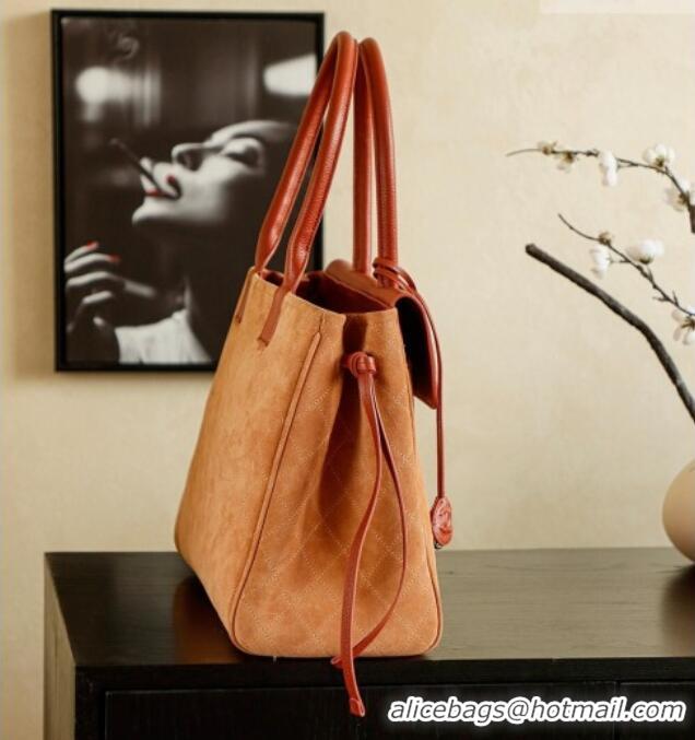 Traditional Discount Chanel Grained Calfskin Leather & Suede and Boston Bag CH020407 Beige/Brown 2026