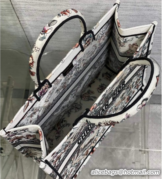 Purchase Dior Large Book Tote Bag in Pink Souvenir de Rome Embroidery 0126073 2026