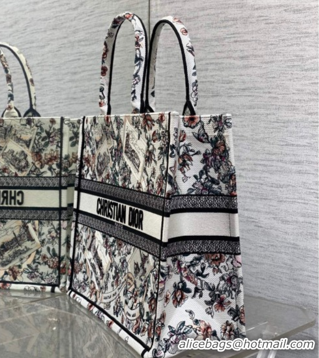 Purchase Dior Large Book Tote Bag in Pink Souvenir de Rome Embroidery 0126073 2026