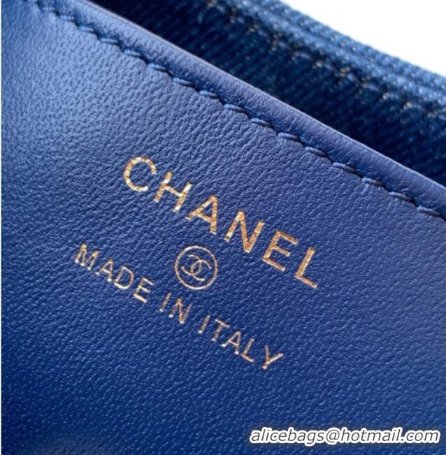 Traditional Discount Chanel Washed Denim Clutch with chain AP3656 Light Blue 2026