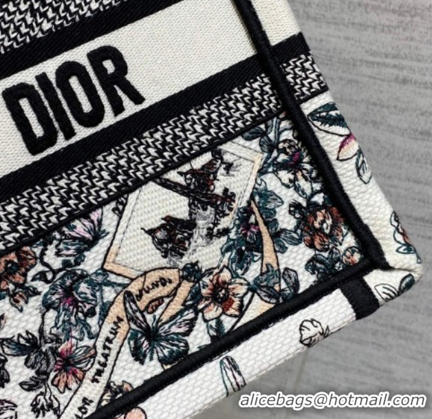 Best Grade Dior Small Book Tote Bag in Pink Souvenir de Rome Embroidery 60126075 2026