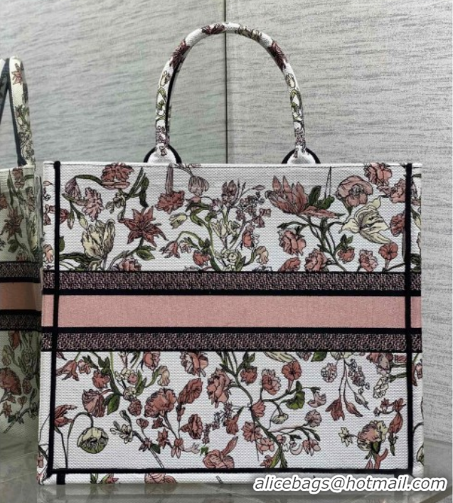 Pretty Style Dior Large Book Tote Bag in Pink Multicolor Millefiori Embroidery 60126076 2026