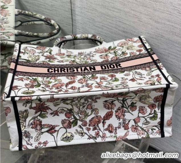 Pretty Style Dior Large Book Tote Bag in Pink Multicolor Millefiori Embroidery 60126076 2026