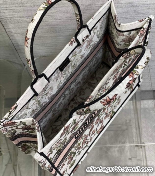 Pretty Style Dior Large Book Tote Bag in Pink Multicolor Millefiori Embroidery 60126076 2026