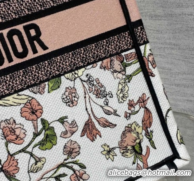 Pretty Style Dior Large Book Tote Bag in Pink Multicolor Millefiori Embroidery 60126076 2026