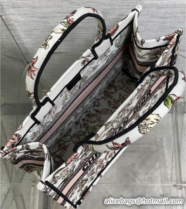 Good Quality Dior Medium Book Tote Bag in Pink Multicolor Millefiori Embroidery 60126077 2026
