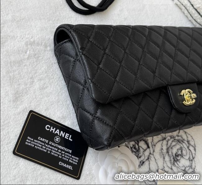 Good Product Chanel Quilted Grained Calfskin Leather Clutch AP9866 Black 2026
