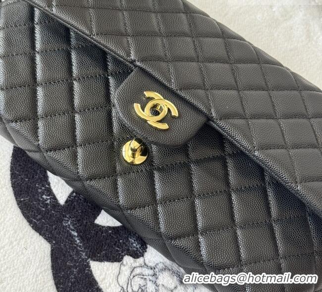 Good Product Chanel Quilted Grained Calfskin Leather Clutch AP9866 Black 2026