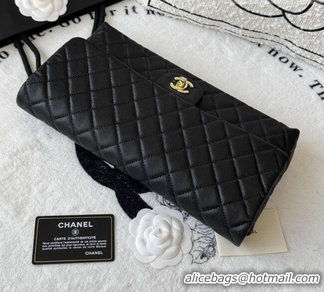 Good Product Chanel Quilted Grained Calfskin Leather Clutch AP9866 Black 2026