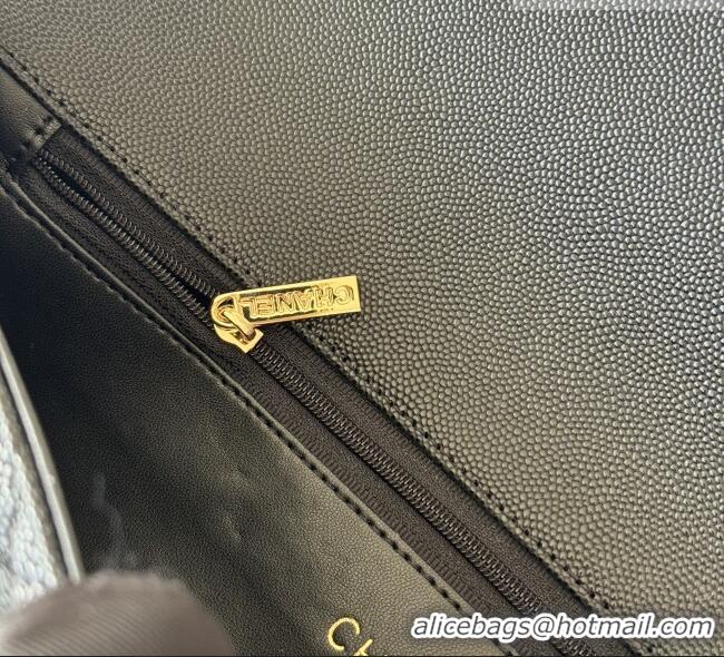 Good Product Chanel Quilted Grained Calfskin Leather Clutch AP9866 Black 2026
