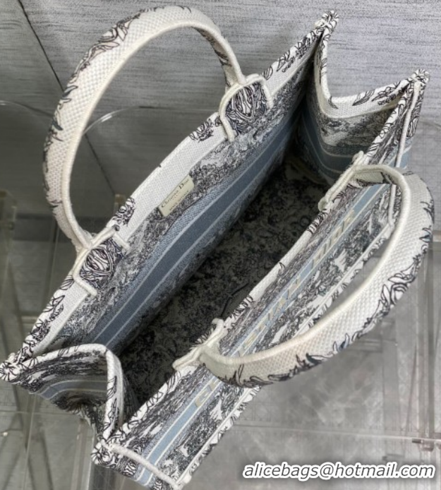 Cheap Price Dior Medium Book Tote Bag in Blue Dior Stella Baroque Embroidery 60126082 2026