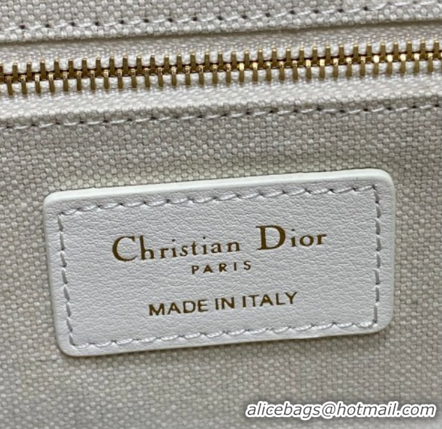 Good Looking Dior Small Book Tote Bag in Multicolor Amour de Roses Embroidery and Latte White Calfskin 60126085 2026