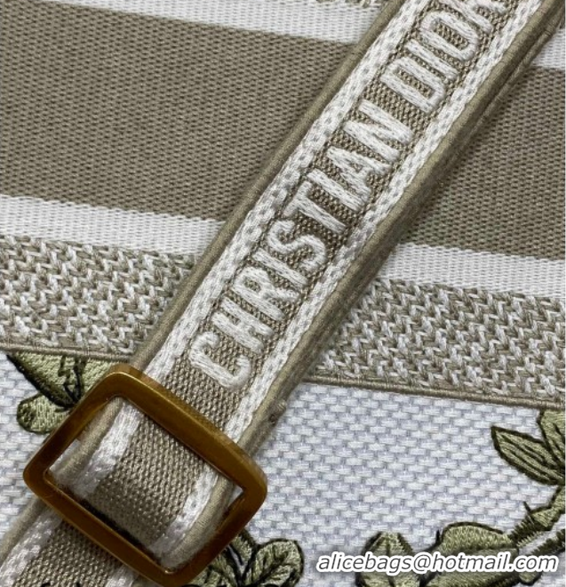 Stylish Dior Medium Book Tote Bag in Multicolor Amour de Roses Embroidery and Latte White Calfskin 60126084 2026