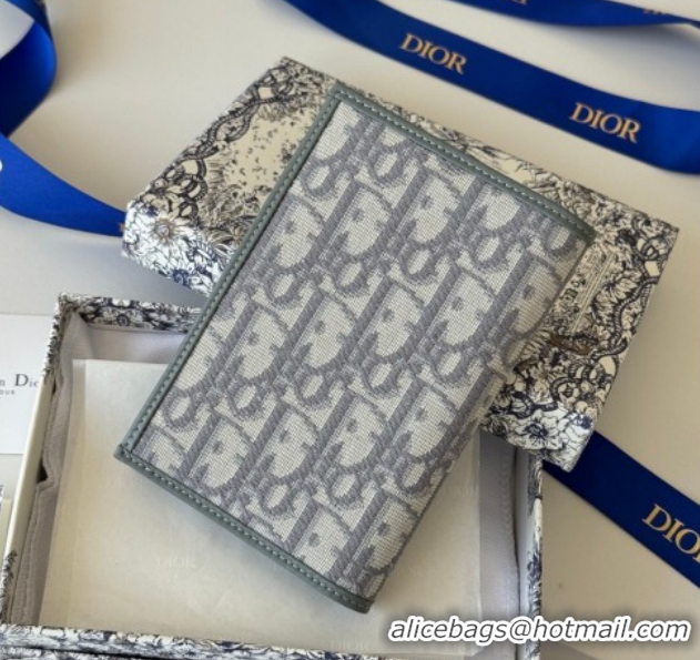 Durable Dior 30 Montaigne Passport Holder in Oblique Jacquard Grey DR012607 2026