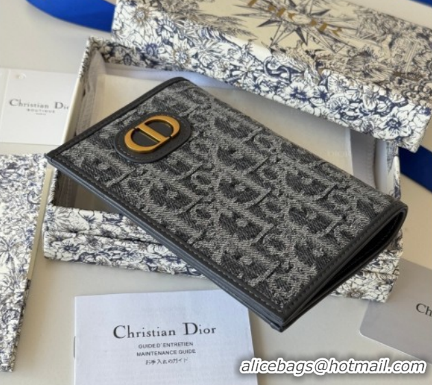 Shop Duplicate Dior 30 Montaigne Passport Holder in Oblique Jacquard DR012607 Black 2026
