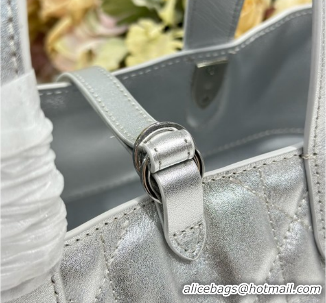 Discount Dior Medium Toujours Vertical Tote Bag in Macrocannage Calfskin Silver-Tone 60126092 2026