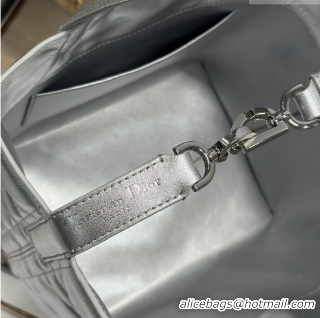 Discount Dior Medium Toujours Vertical Tote Bag in Macrocannage Calfskin Silver-Tone 60126092 2026