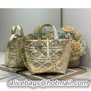 Luxury Cheap Dior Medium Toujours Vertical Tote Bag in Macrocannage Calfskin Gold-Tone 60126093 2026