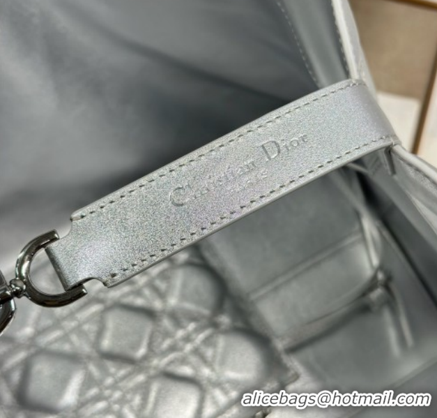 Big Discount Dior Large Toujours Tote bag in Macrocannage Calfskin Leather Silver-Tone 0126096 2026