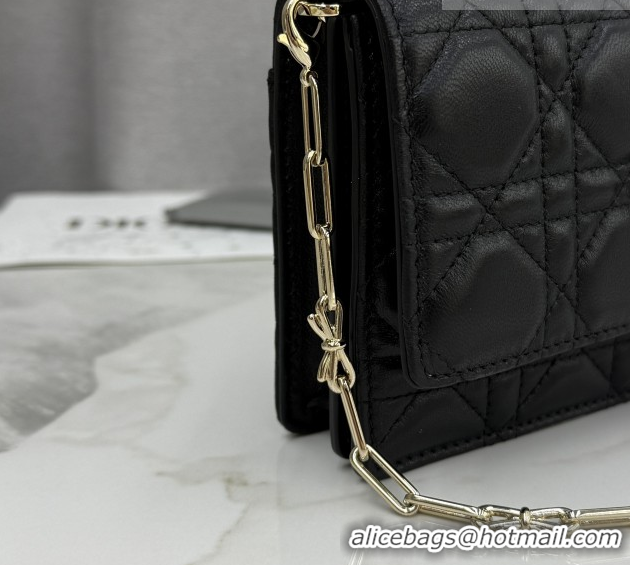 Perfect Dior My Dior Mini Bag in Cannage Lambskin Leather 0126104 Black/Gold 2026