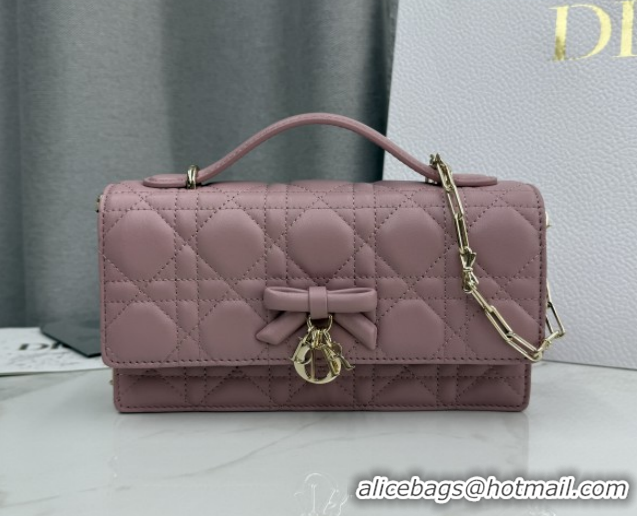 Hot Style Dior My Dior Mini Bag in Cannage Lambskin Leather Vintage 0126106 Pink 2026