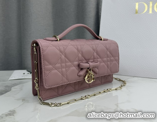 Hot Style Dior My Dior Mini Bag in Cannage Lambskin Leather Vintage 0126106 Pink 2026