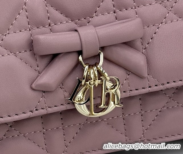 Hot Style Dior My Dior Mini Bag in Cannage Lambskin Leather Vintage 0126106 Pink 2026