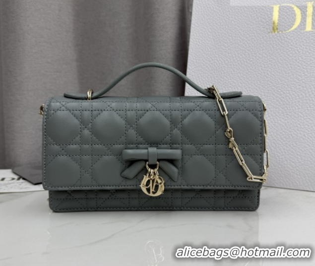 Buy Luxury Dior My Dior Mini Bag in Cannage Lambskin Leather Slate Grey 0126107 2026