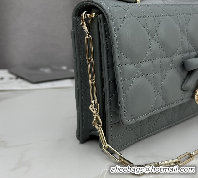 Buy Luxury Dior My Dior Mini Bag in Cannage Lambskin Leather Slate Grey 0126107 2026