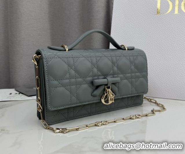 Buy Luxury Dior My Dior Mini Bag in Cannage Lambskin Leather Slate Grey 0126107 2026